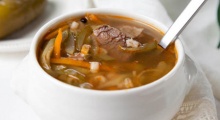 Рассольник с перловкой